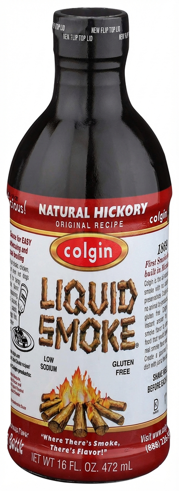 Colgin Natural Hickory Liquid Smoke Original Recipe: Low Sodium, Gluten Free, 16 oz (472ml)