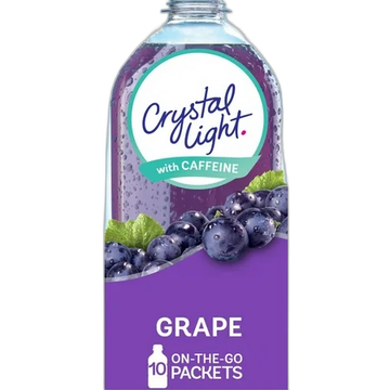 Crystal Light Energy Grape Drink Mix with Caffeine, On-The-Go, 31.8g