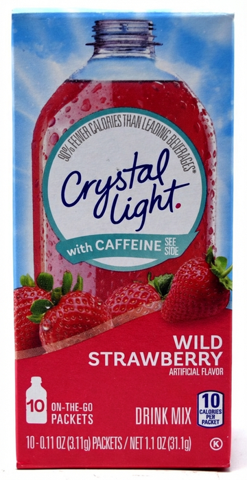 Crystal Light Energy Wild Strawberry Drink Mix: 10 On-The-Go Packets, 10 Calories, 31.1g