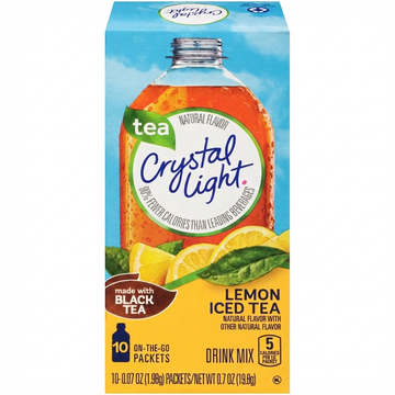 Crystal Light Lemon Iced Tea Drink Mix: 10 On-The-Go Packets, 5 Calories