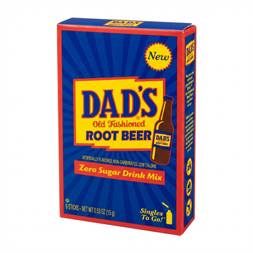 Dad'S Old Fashioned Root Beer Zero Sugar Drink Mix, Singles To Go, Low Calorie, 15G