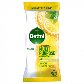 Dettol Antibacterial Multi-Purpose Cleaning Wipes, 50 Wipes