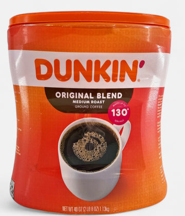 DUNKIN' Original Blend Medium Roast Ground Coffee, 40 oz