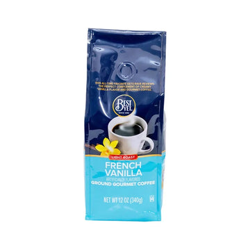 Best Yet French Vanilla Artificially Flavored Light Roast Ground Gourmet Coffee, 12 Oz